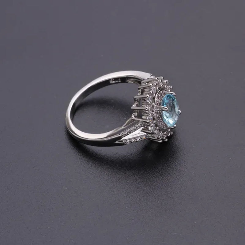 Ladies Luxury Wedding Accessories, Copper Inlaid Large Emerald Topaz Fancy Gemstones and Diamonds Women's Wedding Rings, Party Banquet Business Casual Accessories, Wedding Rings, Anniversary Gifts