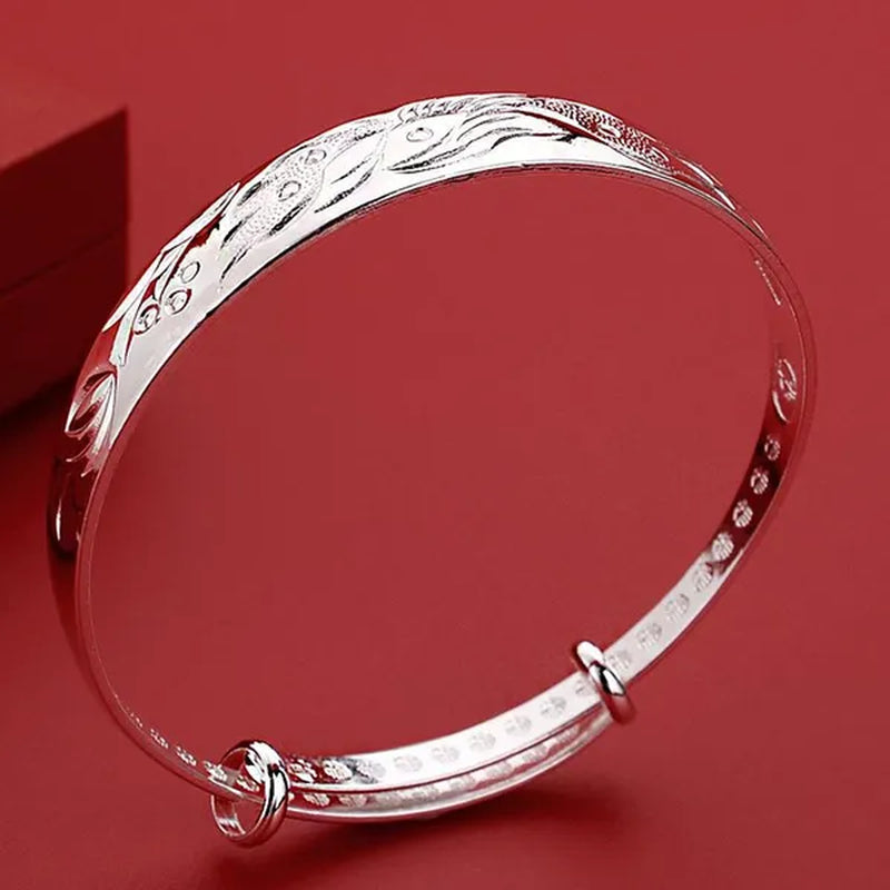 Fashion 925 Silver Noble Phoenix Bracelets Bangles for Women Gifts Classic Party Wedding Jewelry Gifts