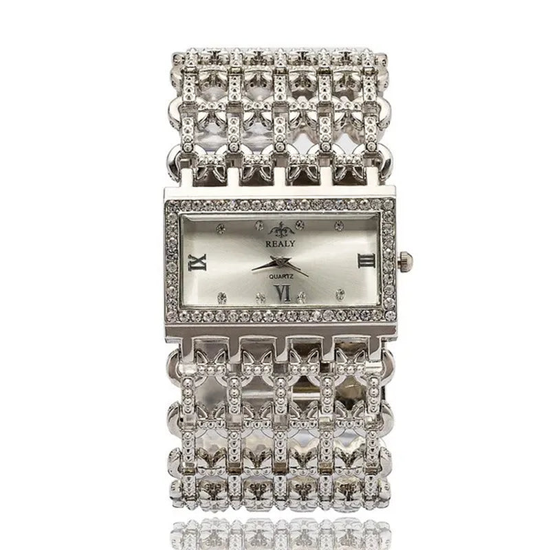 2016 Brand New Stainless Steel Chain Fashion Gold Watch Women Wristwatch Alloy Square Watch Student Bracelet Relogios Feminino