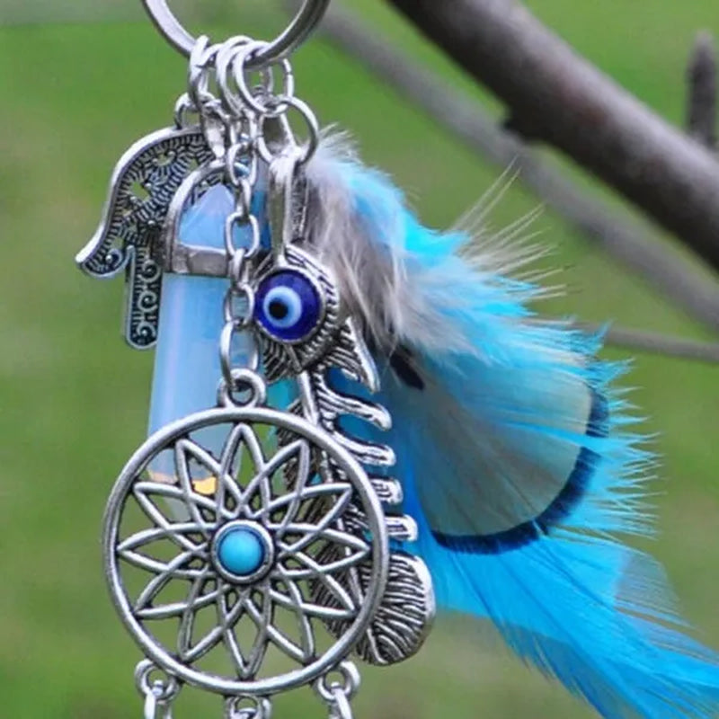Best Valentine'S Day Gift! Women Dream Catcher Bohemia Style Key Ring Pendant Feather Key Chain Bag Decor Tassel
