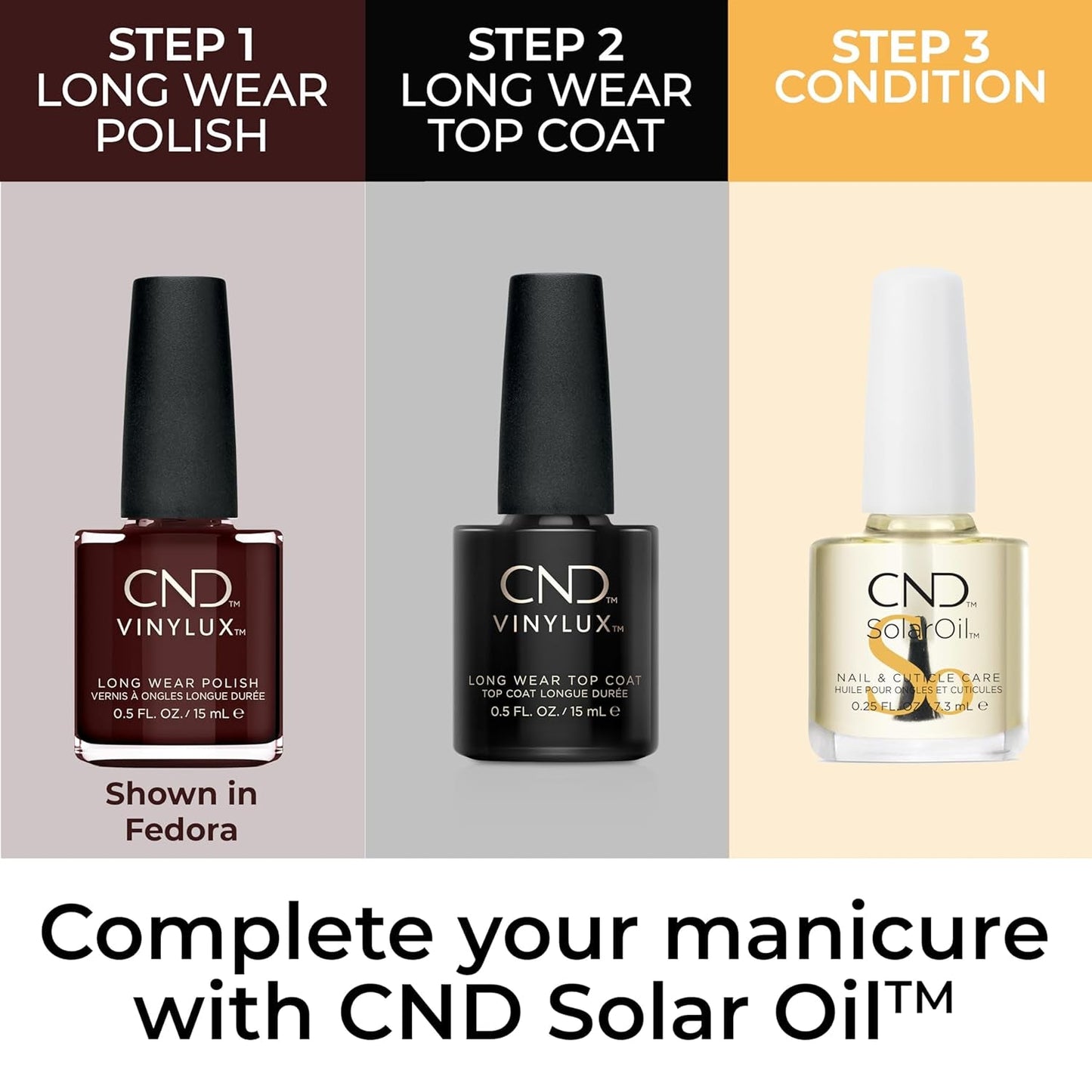 CND Vinylux Longwear Gray Nail Polish, Gel-Like Shine & Chip Resistant Color, 0.5 Fl Oz