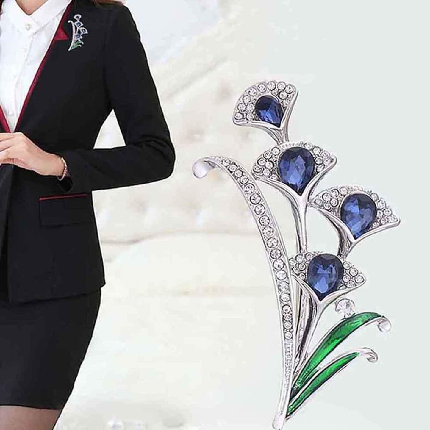 Brooch Flower Shape Rhinestone Design Alloy Fashion Clothes Brooch Pin for Party,Vintage Fashion Brooch Pins for Women Teen Girls Crafts Gift