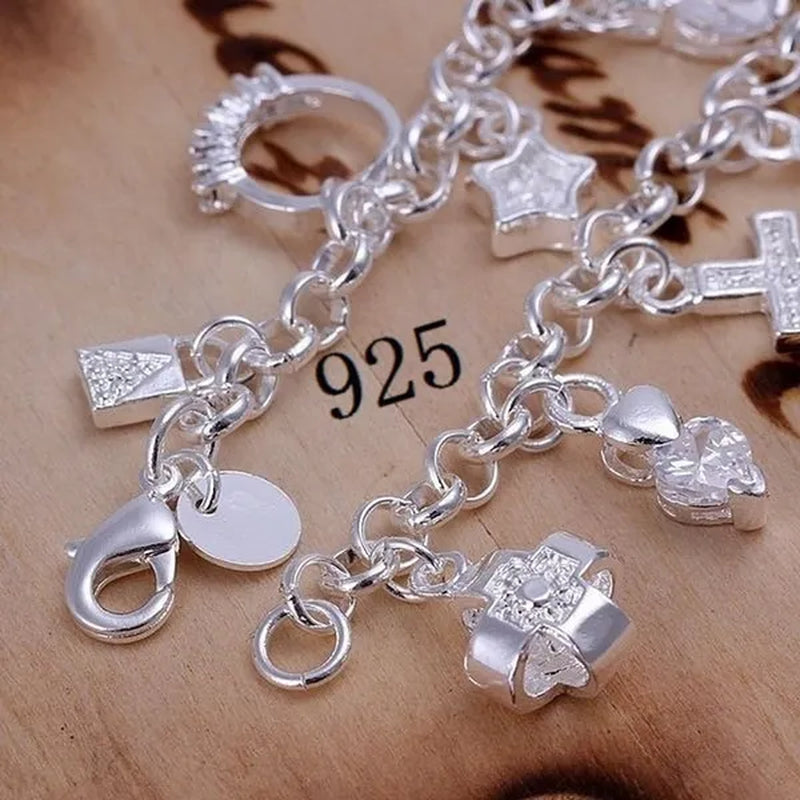 Fashion Jewelry 925 Silver Chain Bracelets for Men or Women