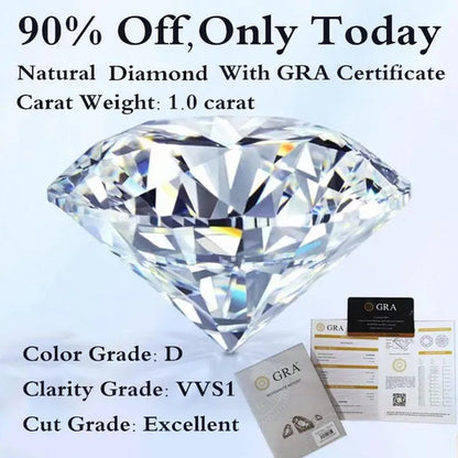 Natural Diamonds D Color Round Shape VVS1 Excellent Clarity Natual Diamonds With GRA Certificate Report and Card 1.0 Carat/ 2.0 Carat /3.0 Carat/4.0 Carat/5.0 Carat,Retail Price $9999 - WORLD TIME VISITS
