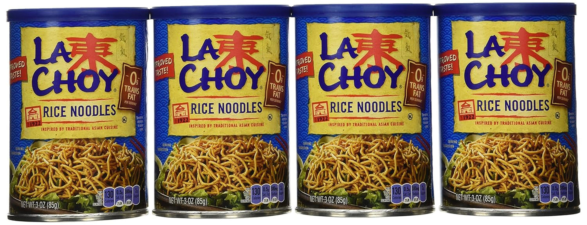 , Rice Noodles, 3Oz Canister (Pack of 4) - WORLD TIME VISITS