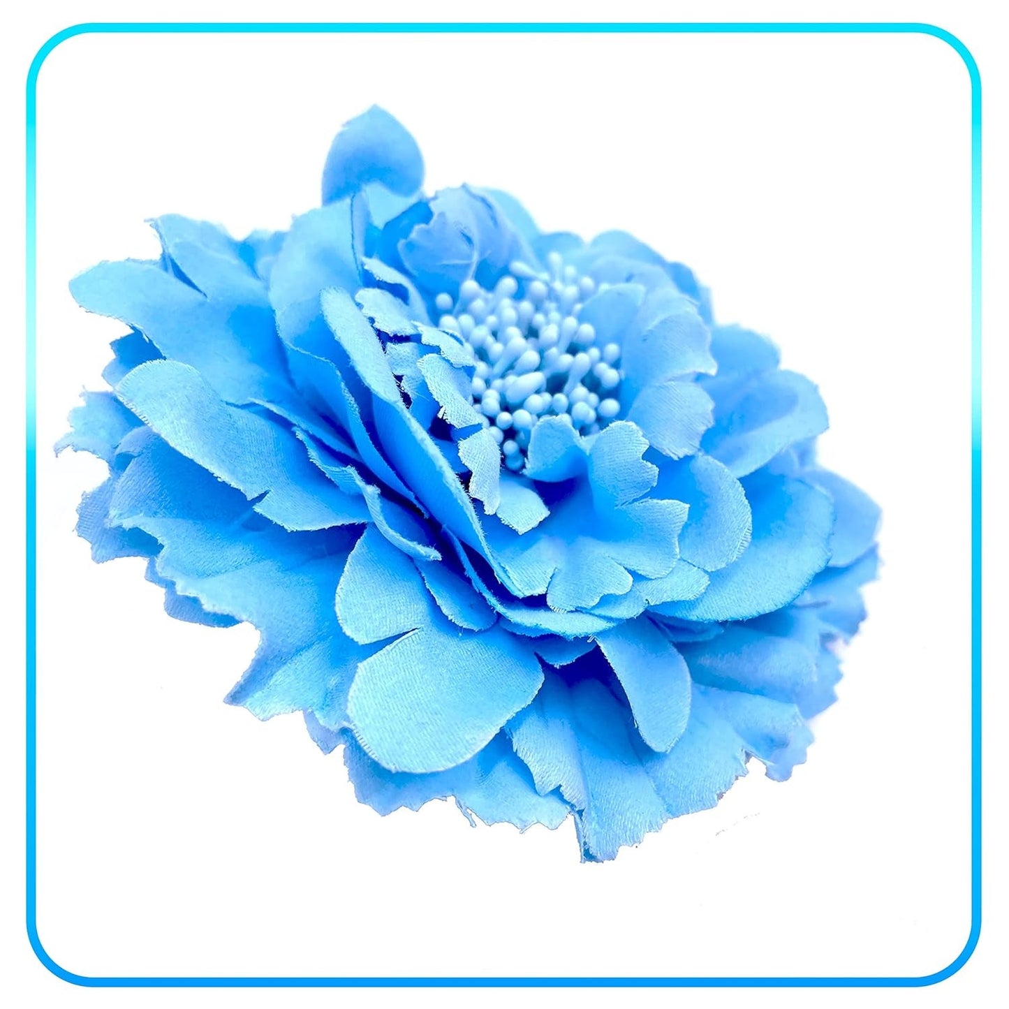 Hair Flower Clips Brooch Boutique Hair Accessories Bohemia Hairpins for Women Girls (Lake Blue)