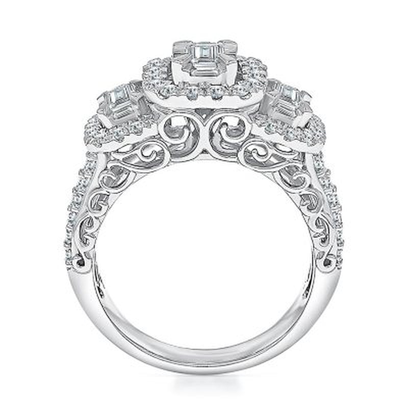 1.95 CT. T.W. Diamond Bridal Ring in 14K White Gold