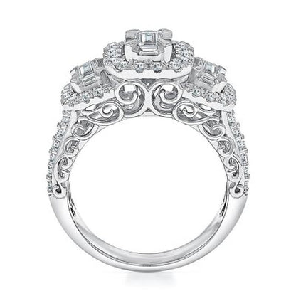 1.95 CT. T.W. Diamond Bridal Ring in 14K White Gold
