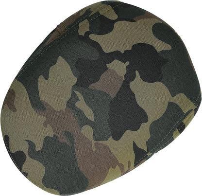 Men Newsboy Cap Cotton Flat Ivy Gatsby Driving Hat (Green Camouflage)