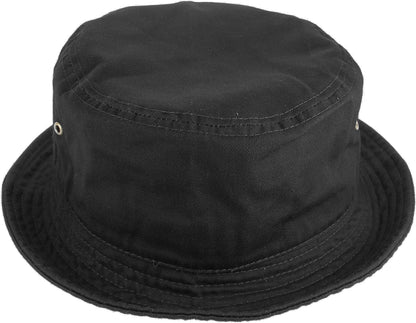 Solid Color 100% Cotton Bucket Hat for Women and Men Packable Travel Summer Beach Hat