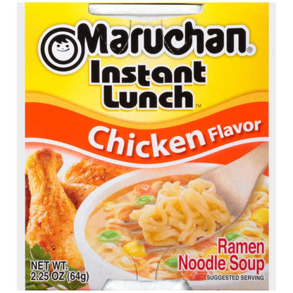 Ramen Instant Lunch Variety, 5 Flavors (Pack of 12) with  Chopsticks
