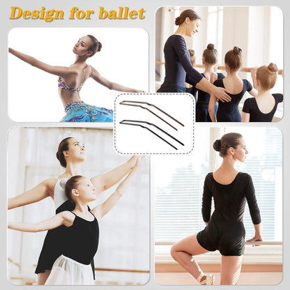 36 Pieces Metal Hair Pins, U Shaped Hair Pins for Ballet Buns Bobby Pins for Women Girls Ladies, Thick Thin Long Curly Hair (Black, Brown, 3 Inches)