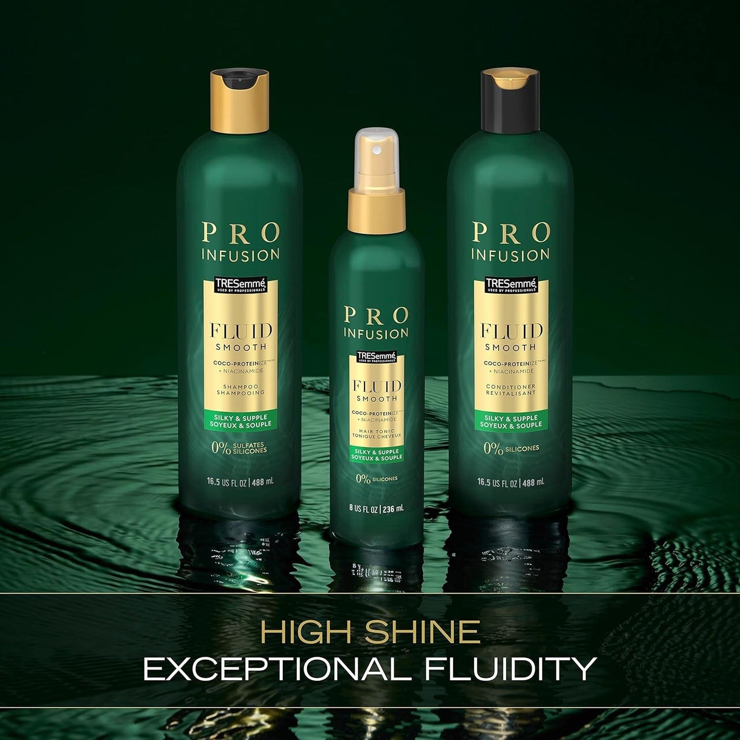 Tresemme Pro Infusion Volume Tonic Hair Thickening Spray, 8 Oz - with Natural Coconut, Plant-Based Texturizing Spray, Biotin Products for Women, 2 Pack