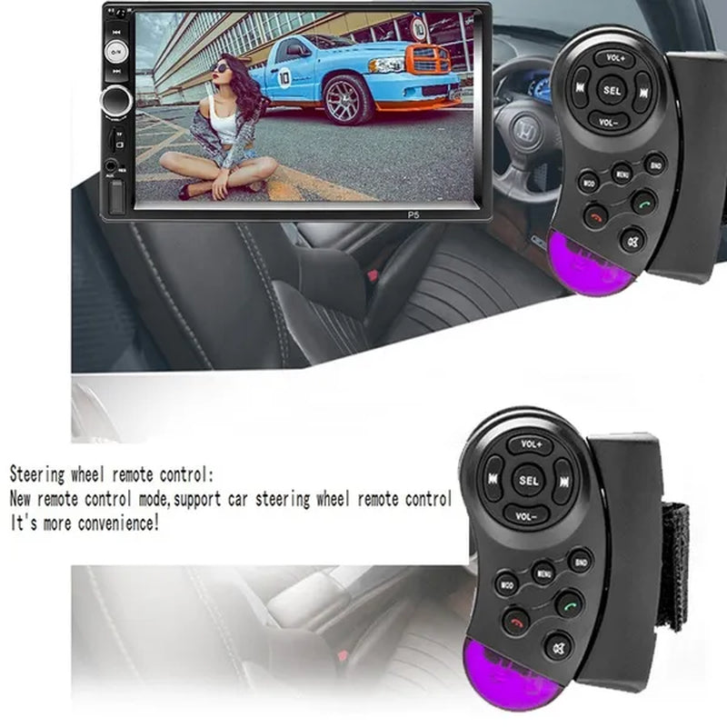 New 7" HD Bluetooth Touch Screen Double DIN Car Stereo Radio MP5 Player HD FM/USB/AUX RC SD with Backup Camera(Optional)