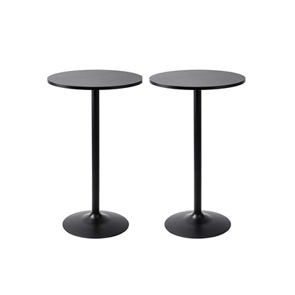 Santina 2 Pack round Bar and Pub Table, Black - WORLD TIME VISITS
