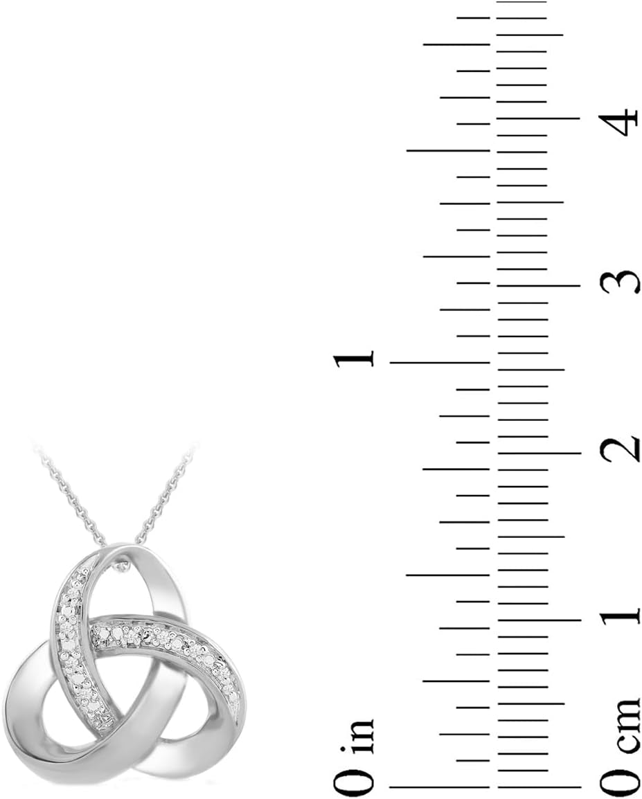 Amazon Essentials Womens 18K Gold over Sterling Silver Diamond Knot Pendant Necklace (Previously )