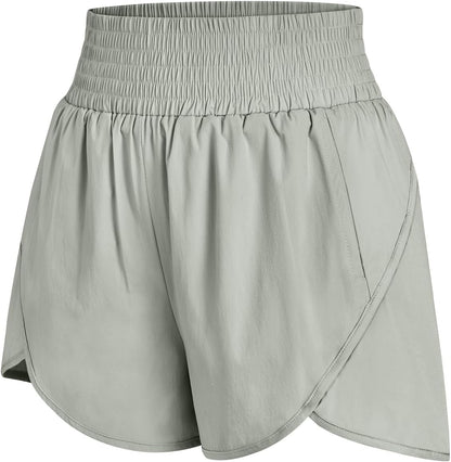 Womens Athletic Shorts High Waisted Running Shorts Gym Workout Shorts Casual Comfy Sport Shorts with Pockets 2025