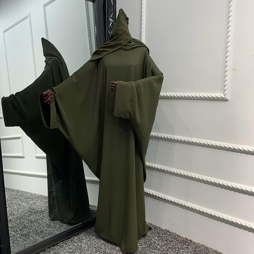 Muslim Dress for Women Pakistani Kaftan Abaya Robe + Hijab Arabic Islamic Prayer Clothes Dubai Outfits