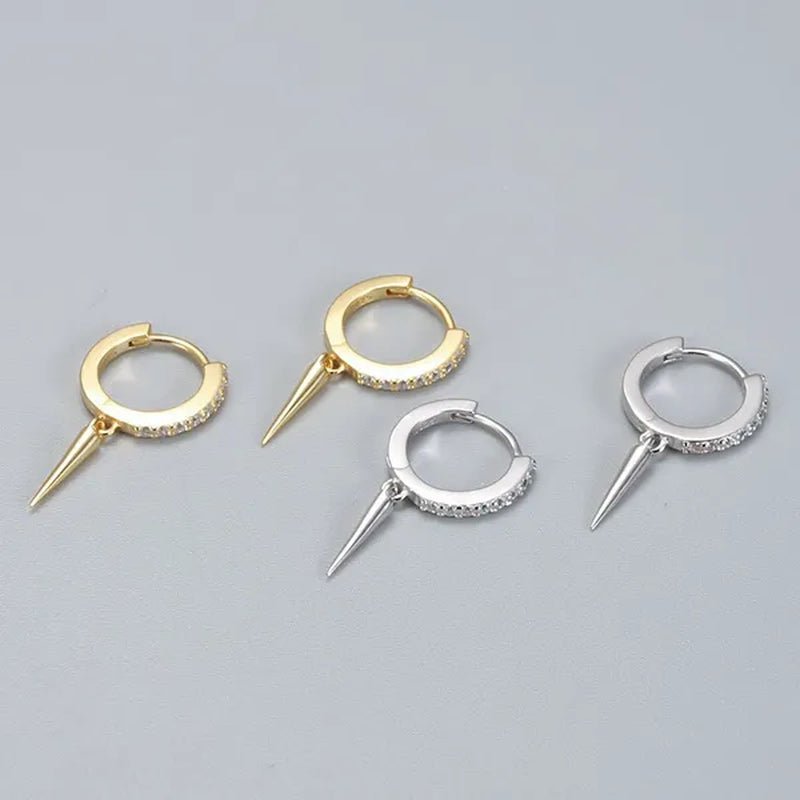 Dainty Huggie Hoop Earrings for Women, Silver Post Lightning Small Dangle Hoop Huggie Earrings Minimalist Hypoallergenic Jewelry Gifts for Women