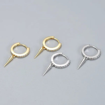 Dainty Huggie Hoop Earrings for Women, Silver Post Lightning Small Dangle Hoop Huggie Earrings Minimalist Hypoallergenic Jewelry Gifts for Women