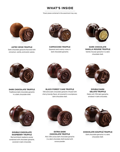 Dark Chocolate Truffles Assorted Chocolate Gift Box, 12 Pc.