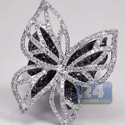 Dazzling 925 Sterling Silver Natural Gemstone White Sapphire Diamond Butterfly Brand Ring Wedding Engagement Jewelry - WORLD TIME VISITS