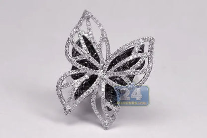 Dazzling 925 Sterling Silver Natural Gemstone White Sapphire Diamond Butterfly Brand Ring Wedding Engagement Jewelry - WORLD TIME VISITS