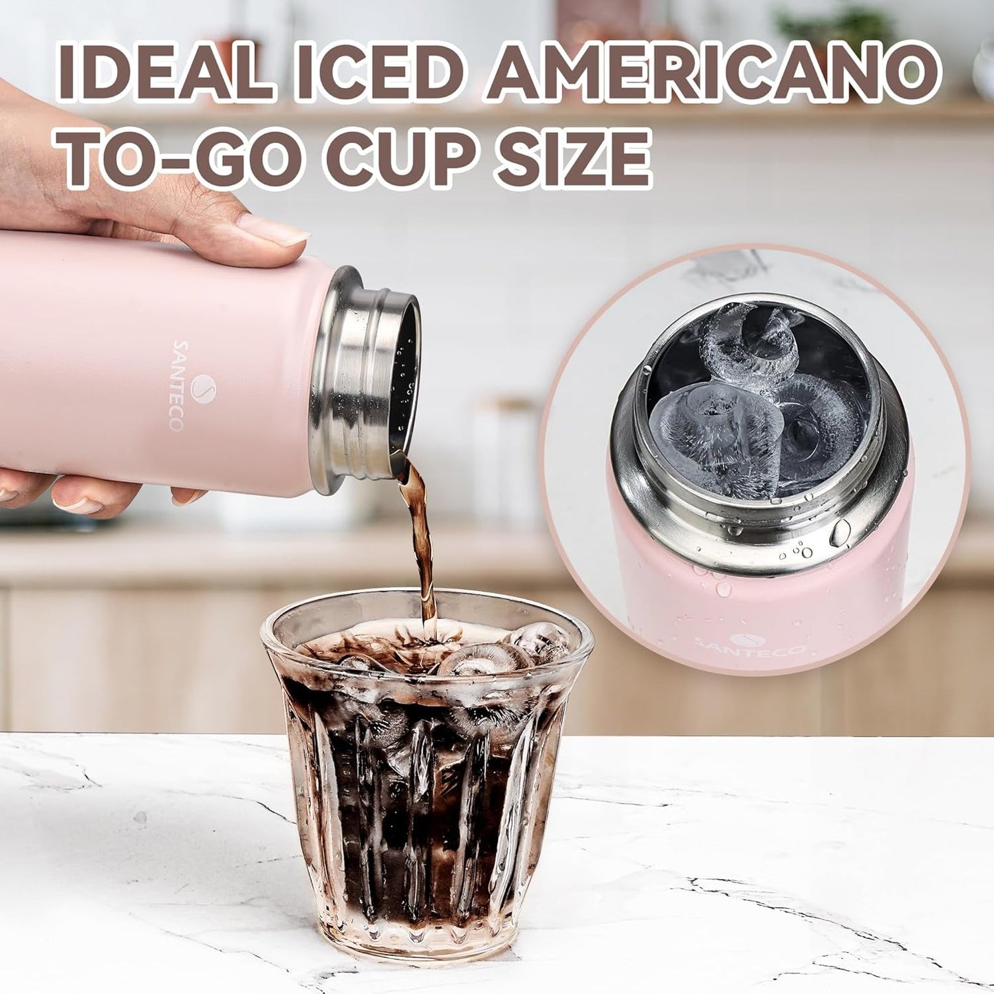 13Oz Wide Mouth Vacuum Insulated with Handle, Stainless Steel Water Bottle with Leakproof Sloseable Lid for Cold Water Drinks, Sports, Travel, Car and Yoga