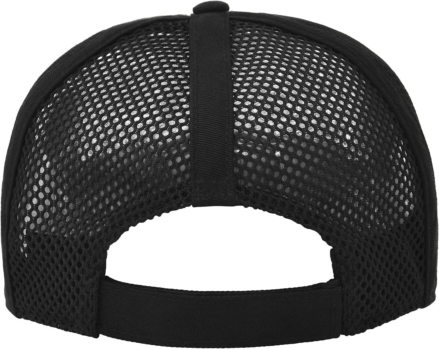 Men Mesh Trucker Baseball Cap Adjustable 6-Panel Hat Outdoor Sports Wear