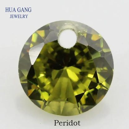 9Mm 50Pcs Single Hole Beads Cubic Zirconia Stones AAAAA Cubic Zirconia Stone Loose DIY Jewelry Beads Zircon with Holes CZ