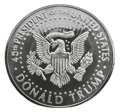 SILVER PLATED Donald J. Trump 2024 President W/Display Case Masters Coins
