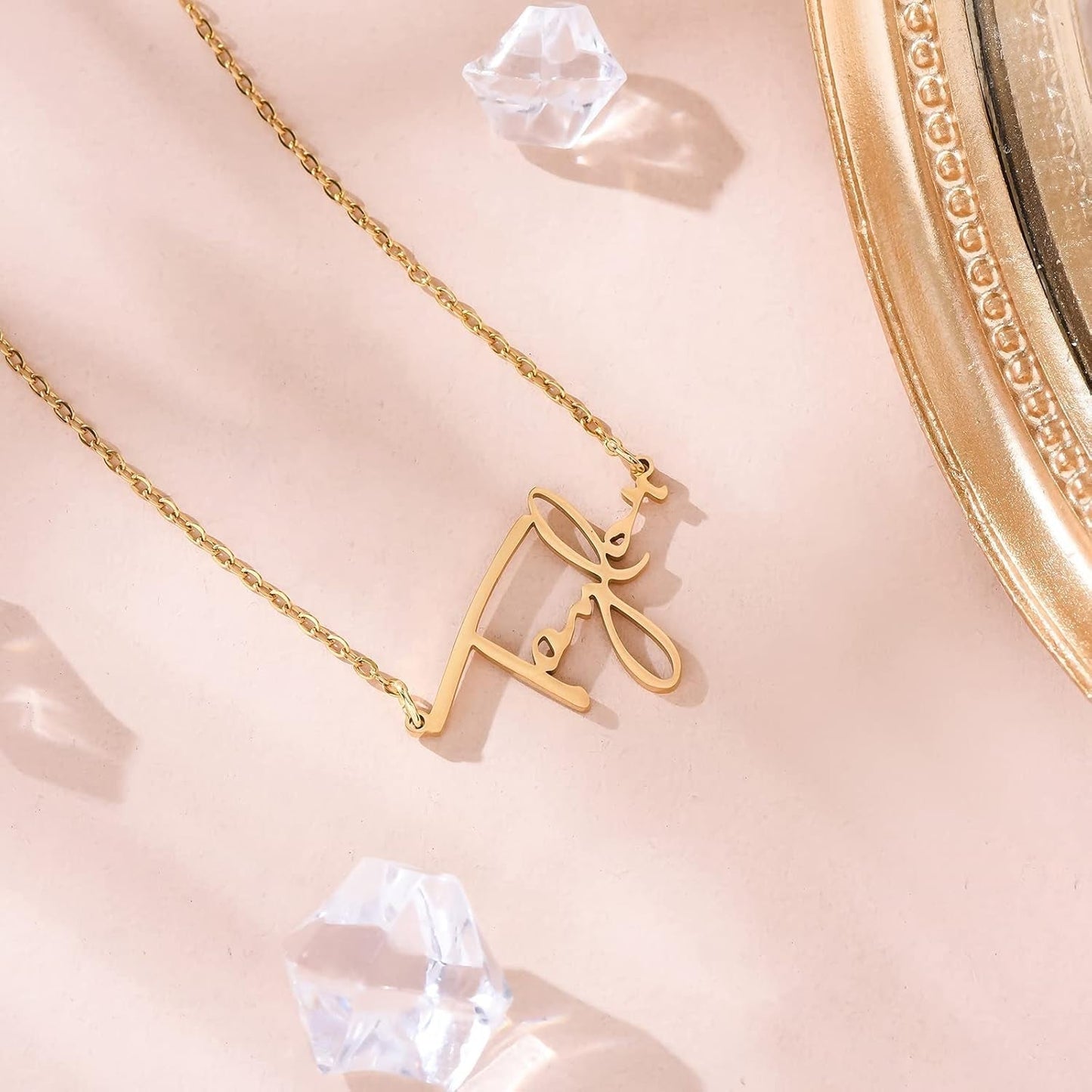 Signature Necklace Gold Name Pendant Inspired by Album Women Stainless Steel Necklace Choker for Fans