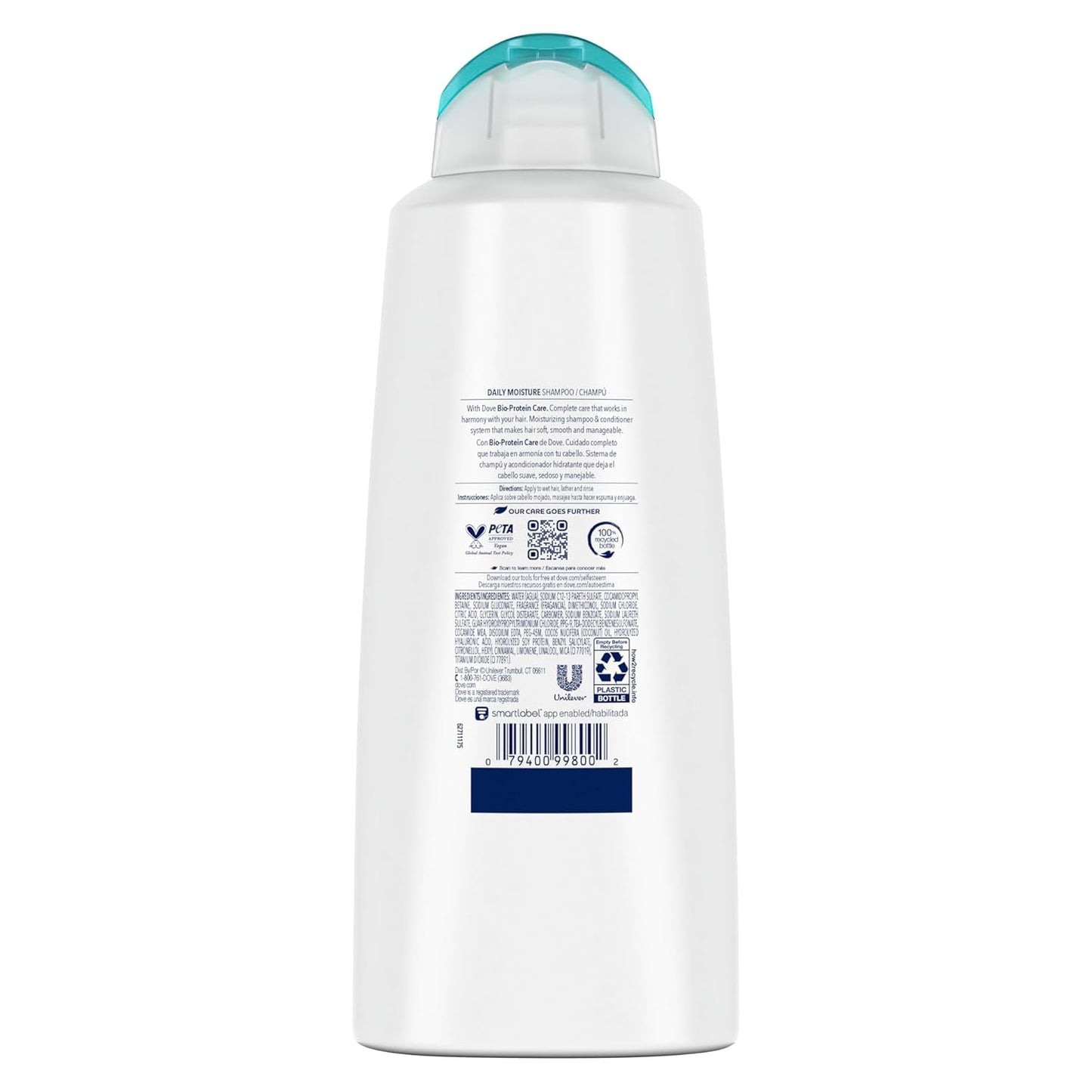 Damage Therapy Shampoo Daily Moisture for Dry Hair Shampoo with Bio-Protein Care 20.4 Fl Oz