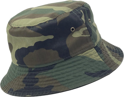 Bucket Hat 100% Cotton & Denim Lightweight Packable Outdoor Summer Beach Fishing Sun Hat