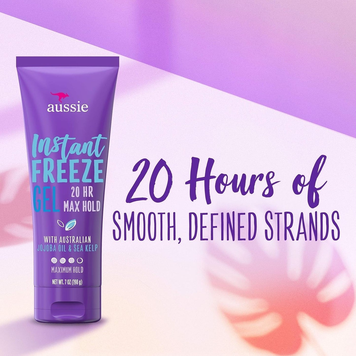 Instant Freeze Hair Gel with Jojoba Oil & Sea Kelp, 7 Ounce