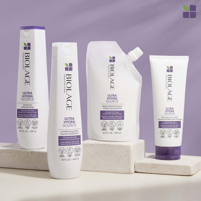 Biolage Ultra Hydra Source Conditioner - Intensely Conditions & Replenishes, for Very Dry, Thick, Coarse Hair, with Micro-Dosed with Cupuaçu Butter & Salicylic Acid, Packaging May Vary