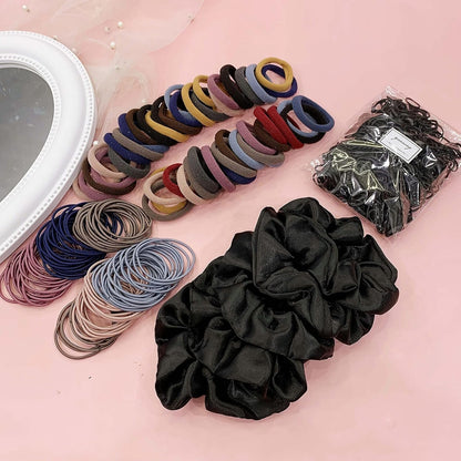 755PCS Hair Accessories for Woman Set Seamless Ponytail Holders Variety Hair Scrunchies Hair Bands Scrunchy Hair Ties for Thick and Curly (Mix)