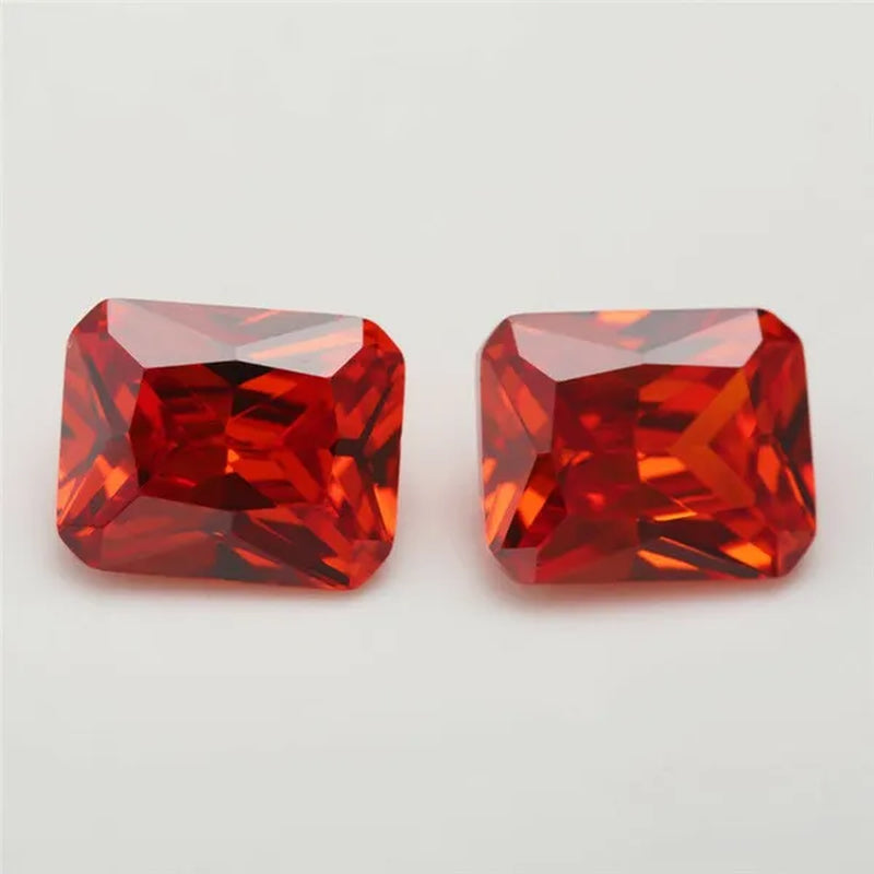Padparadscha Sapphire 5x7mm 1.46ct Emerald Cut Shape AAAAA VVS Loose Gemstone