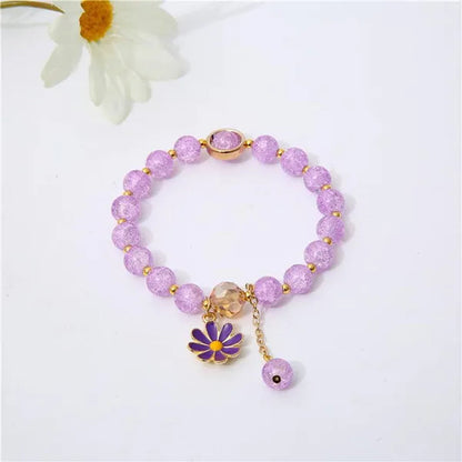 New Multicolor Summer Beach Ladies Temperament Refreshing Crystal Pendant Bracelet