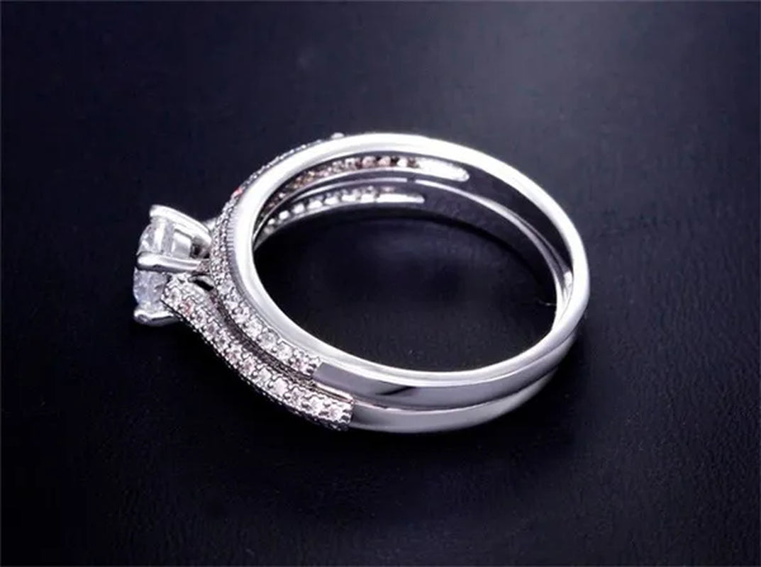 SONA CZ Diamant Engagement Rings Set 925 Sterling Silver Rings For Women Band Wedding Rings Promise Rings Bridal Jewelry 4-10