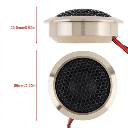 2Pcs 1.5Inch 150W Q25 Aluminum Alloy High Efficiency Mini Dome Tweeter Speakers for Car Audio System