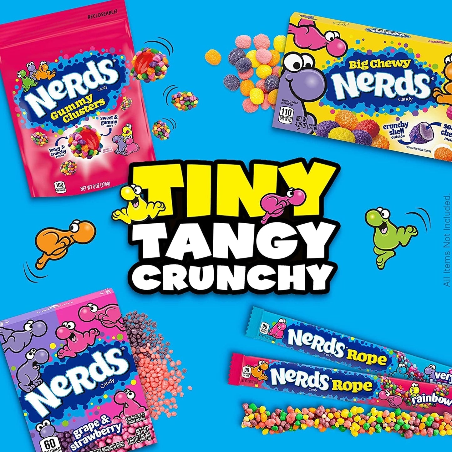 Gummy Clusters Candy, Rainbow, Resealable 8 Ounce Bag - WORLD TIME VISITS
