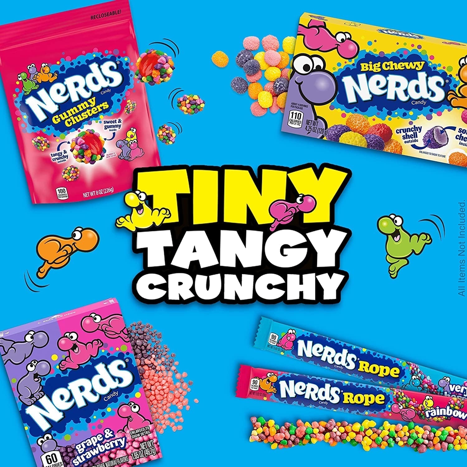 Gummy Clusters Candy, Rainbow, Resealable 8 Ounce Bag - WORLD TIME VISITS