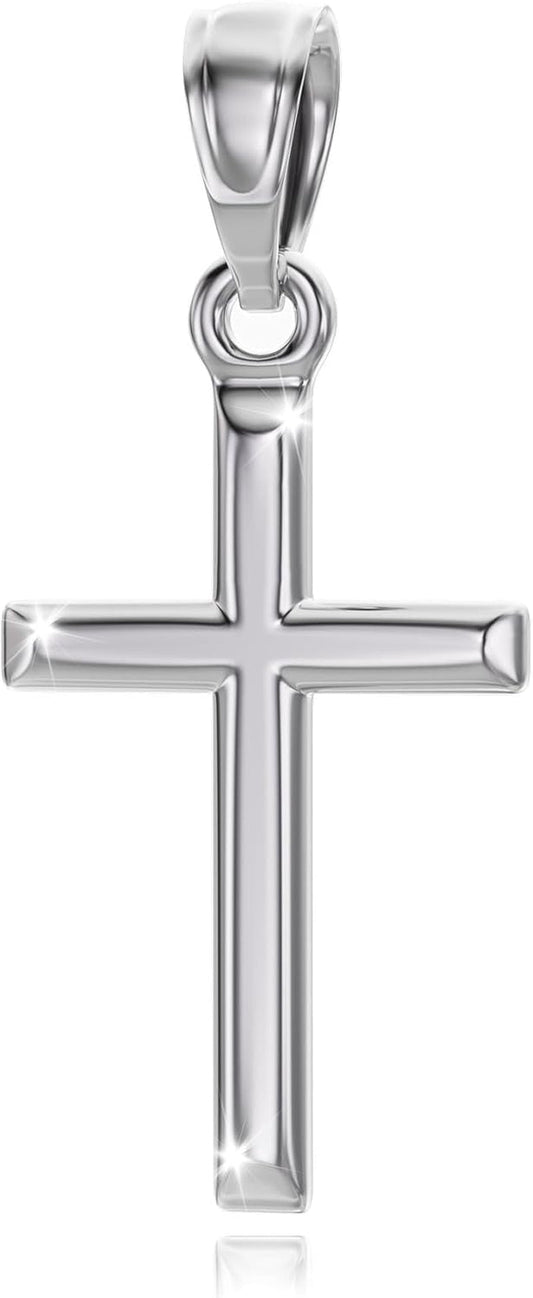 Cross Necklace with Luxury Gift Box - Top-Grade 316L Stainless Steel Cross Pendant, Sleek Polished Design, Christian Jewelry for Men and Women - WORLD TIME VISITS