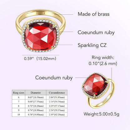 Natural Gemstone Women'S Ring - 14K Gold/Rhodium Plated Genuine Gemstone Women Ring, 0.47"/12Mm Natural Birthstone Rings Jewelry Gifts for Valentine'S Day, Mother'S Day, Birthday Jewelry Gifts