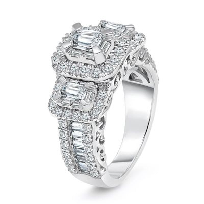 1.95 CT. T.W. Diamond Bridal Ring in 14K White Gold
