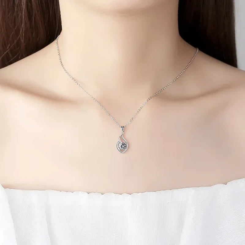 Exquisite Zircon Pendant Necklace for Women Bridal Wedding Jewelry Fashion Clavicle Necklace - WORLD TIME VISITS