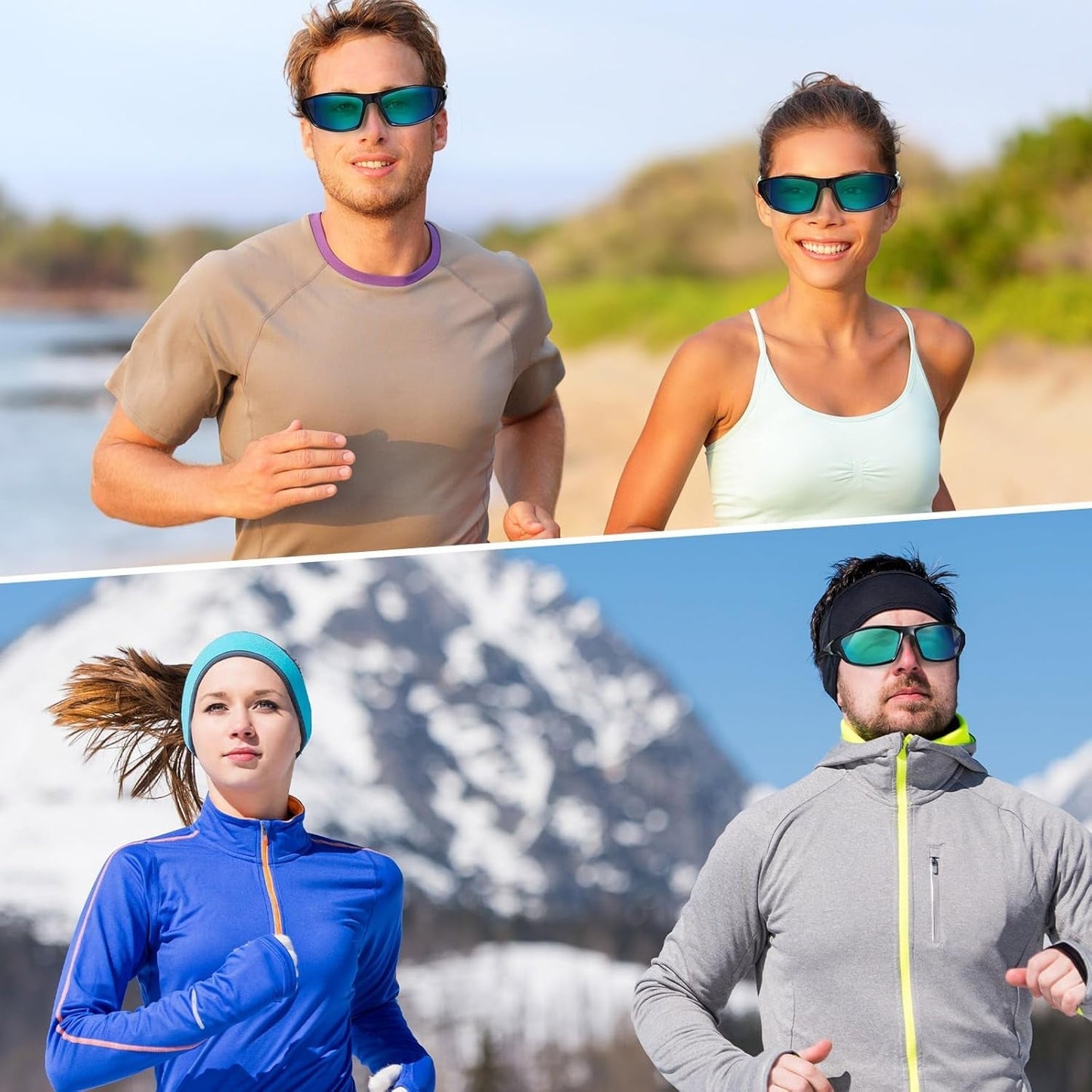 4 Pairs Men Polarized Sunglasses with UV Protection Driving Glasses Sports for Sport Outdoor Activities