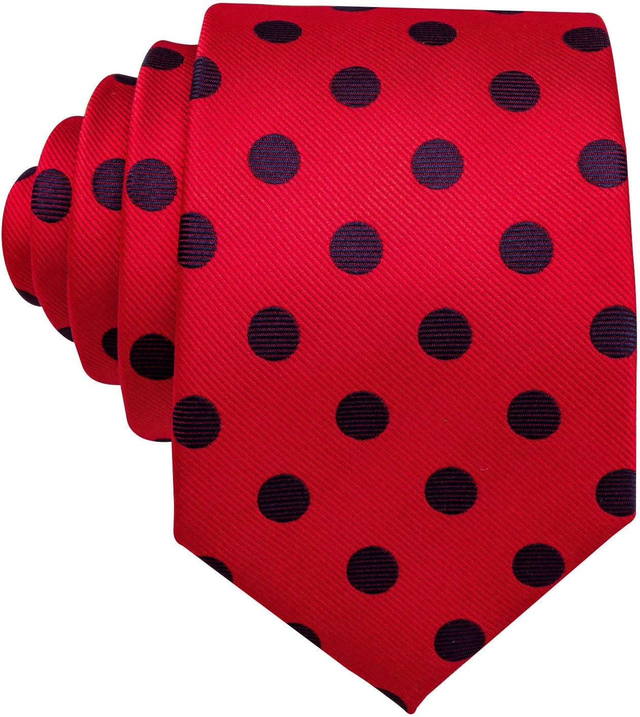 Men'S Tie Set Polka Dot Handkerchief Cufflinks Plaid Fashion Neckties Wedding Business