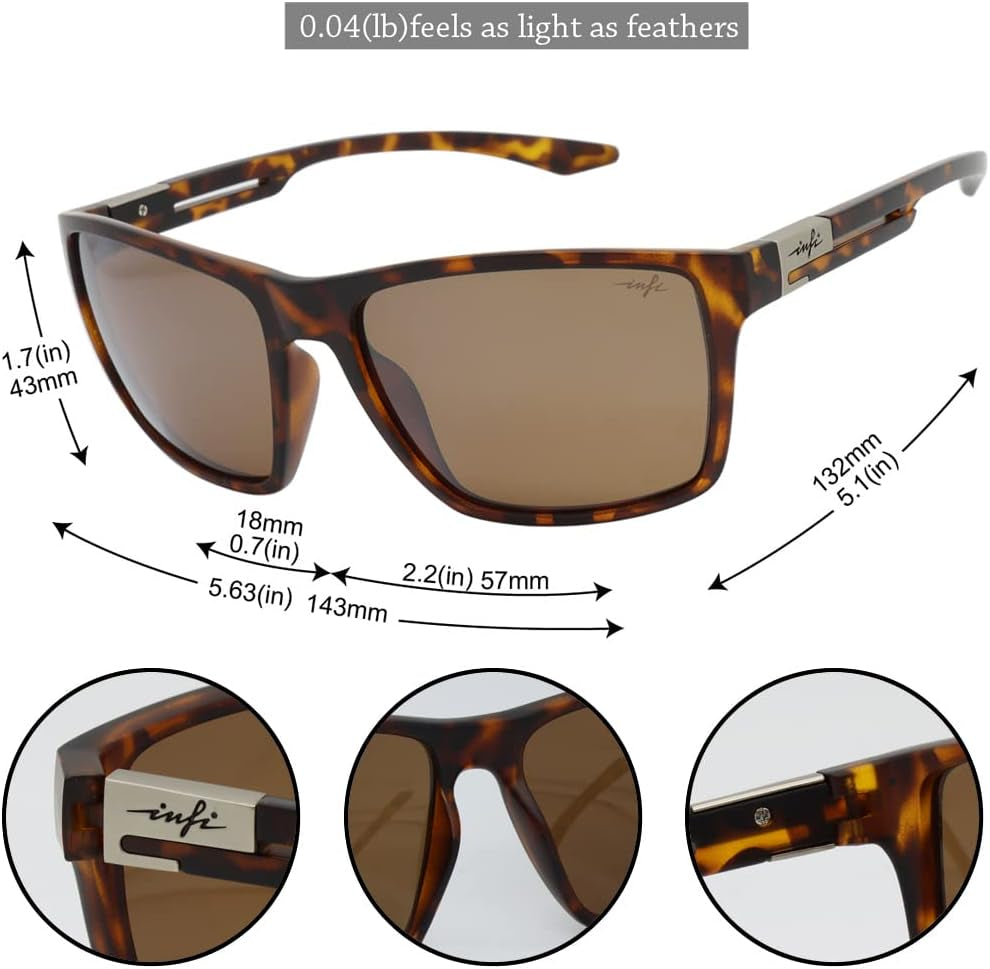 Fishing Polarized Sunglasses for Men Driving Running Golf Sports Glasses Square UV Protection Designer Style Unisex - WORLD TIME VISITS